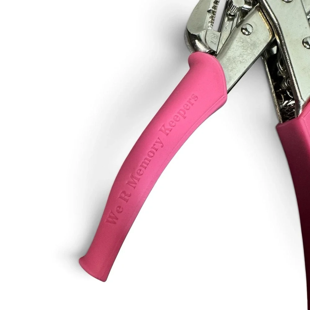 We R Memory Keepers Crop A Dile Punch Crafting Tool Pink Eyelet Setter Adjusts